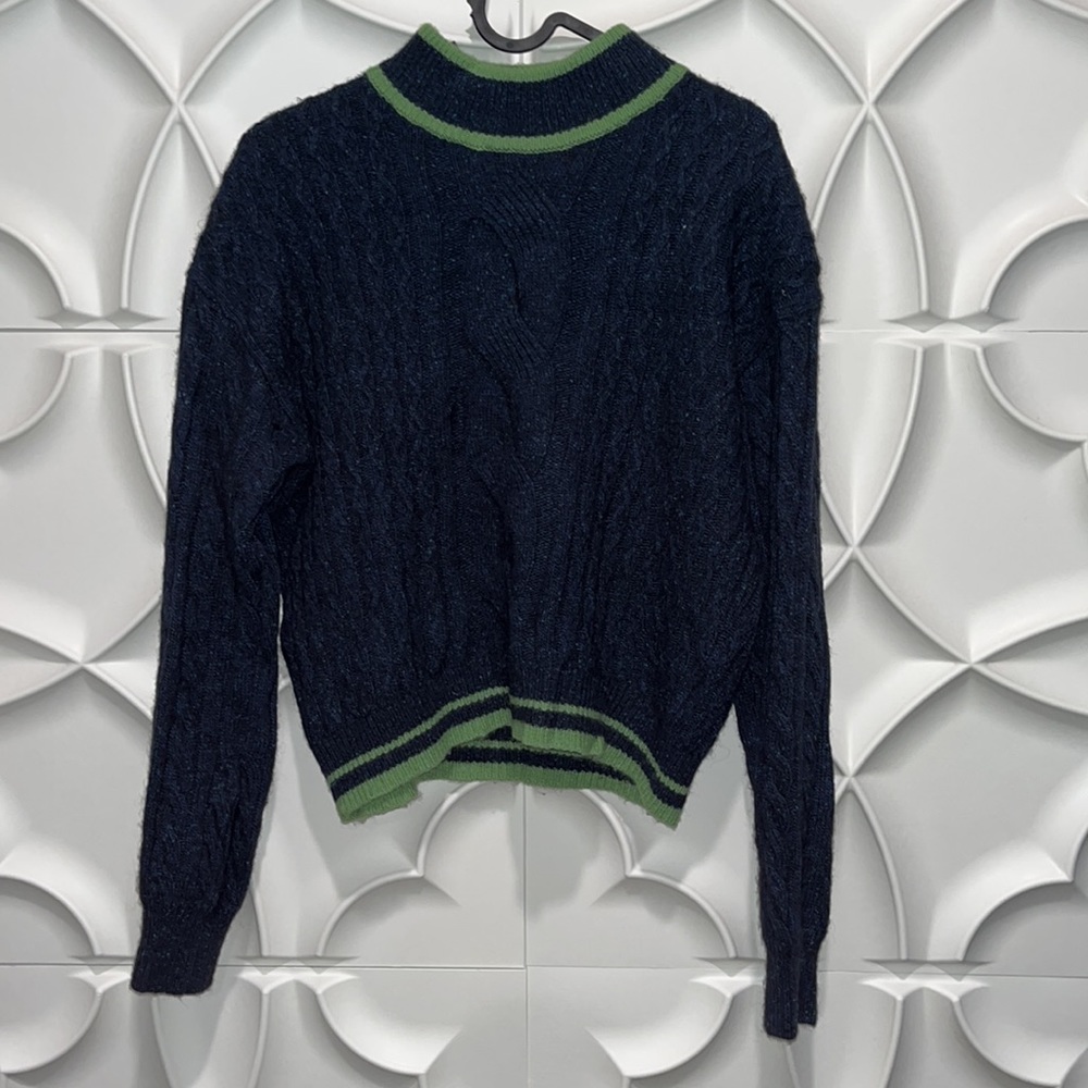 Veda para wool green blue sweater V30